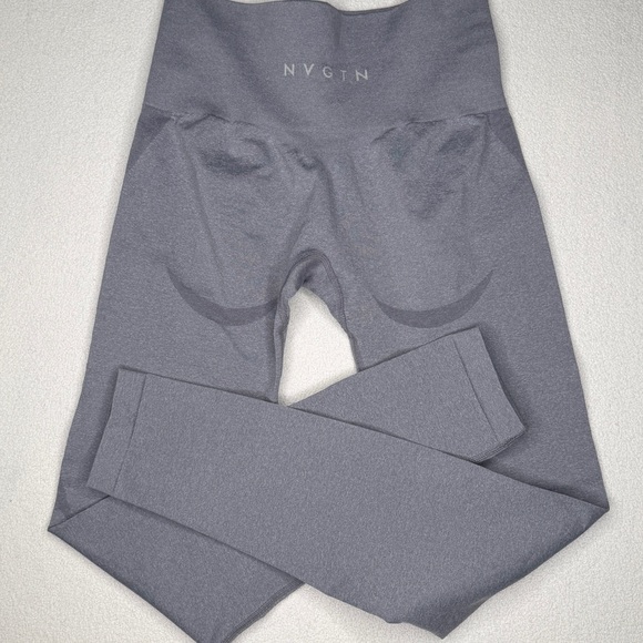 NVGTN Grey Mid Rise Contour Seamless Leggings - Picture 11 of 13